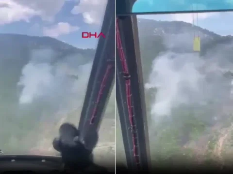 Antalya’da yıldırımın neden olduğu yangın söndürüldü